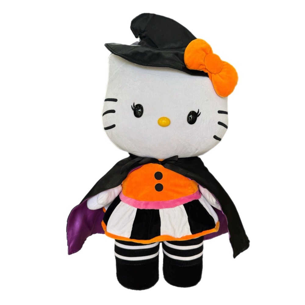 HELLO KITTY DOOR GREETER HALLOWEEN PLUSH 25" RARE Witch Gemmy 2016 Sanrio Stands